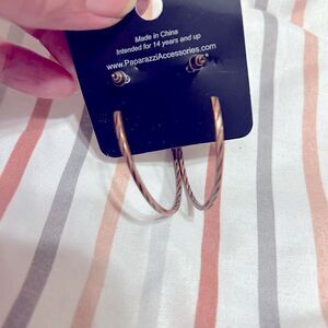 NWT Paparazzi Copper Hoop Earrings
